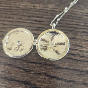 Altar'd State Silver Heart Locket Necklace